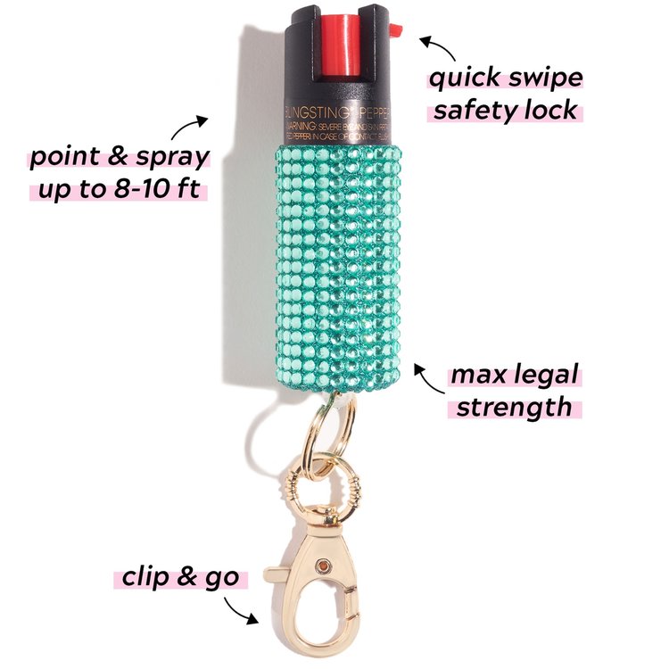 Rhinestone Pepper Spray Mint