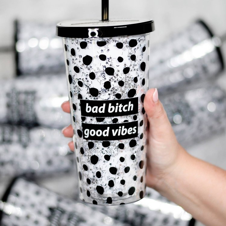 20oz Bad B-tch Good Vibes Acrylic Tumbler
