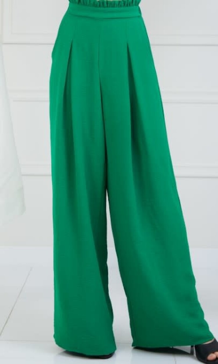 Stretch Wide Leg Pants w/Pockets