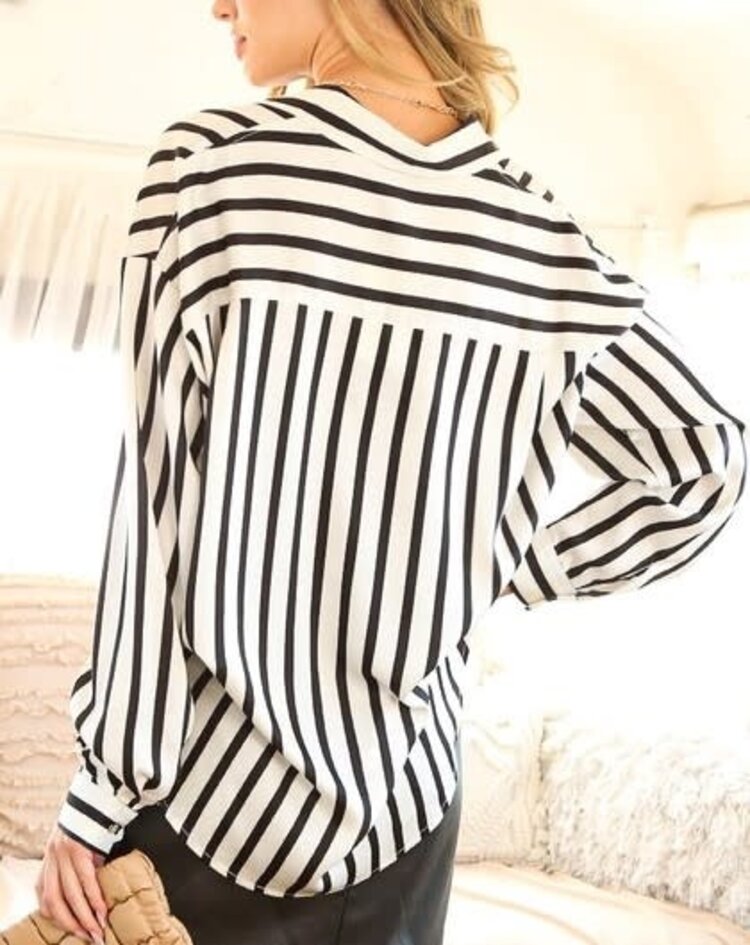 Zebra Satin Blouse