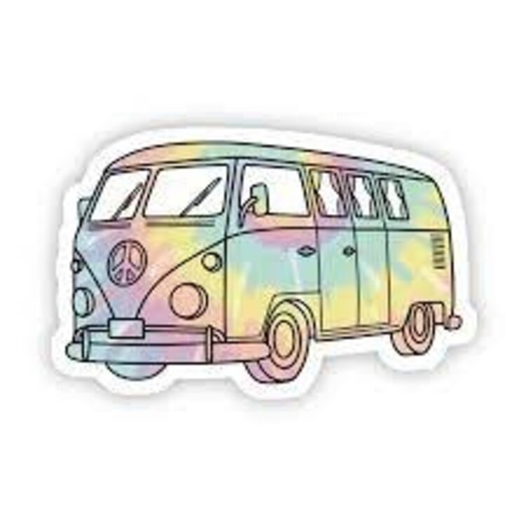 Hippie Van Tie Dye Sticker