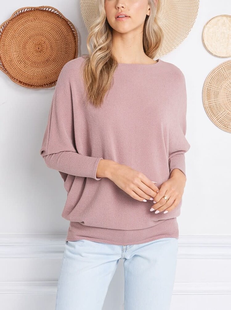 off shoulder  dolman sleeve tunic