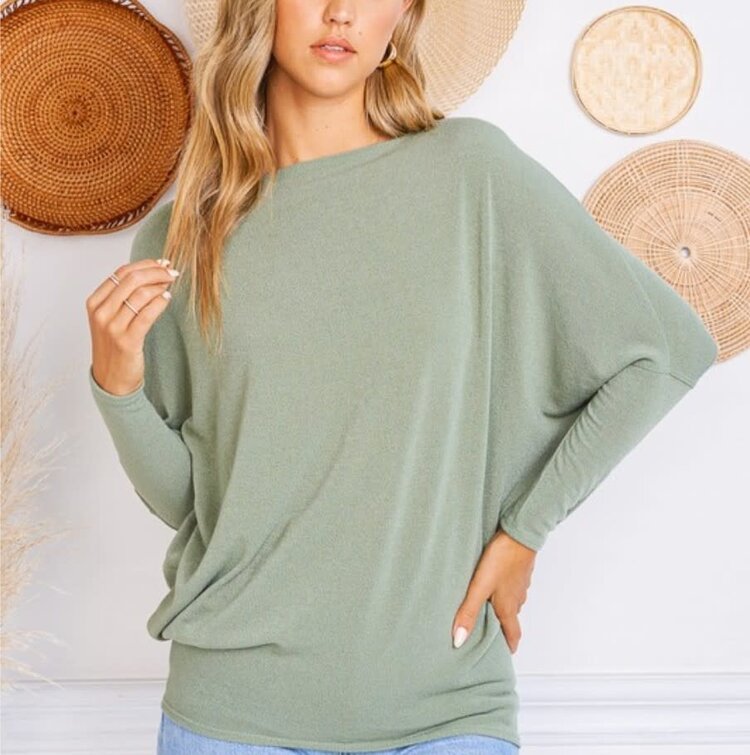 off shoulder  dolman sleeve tunic