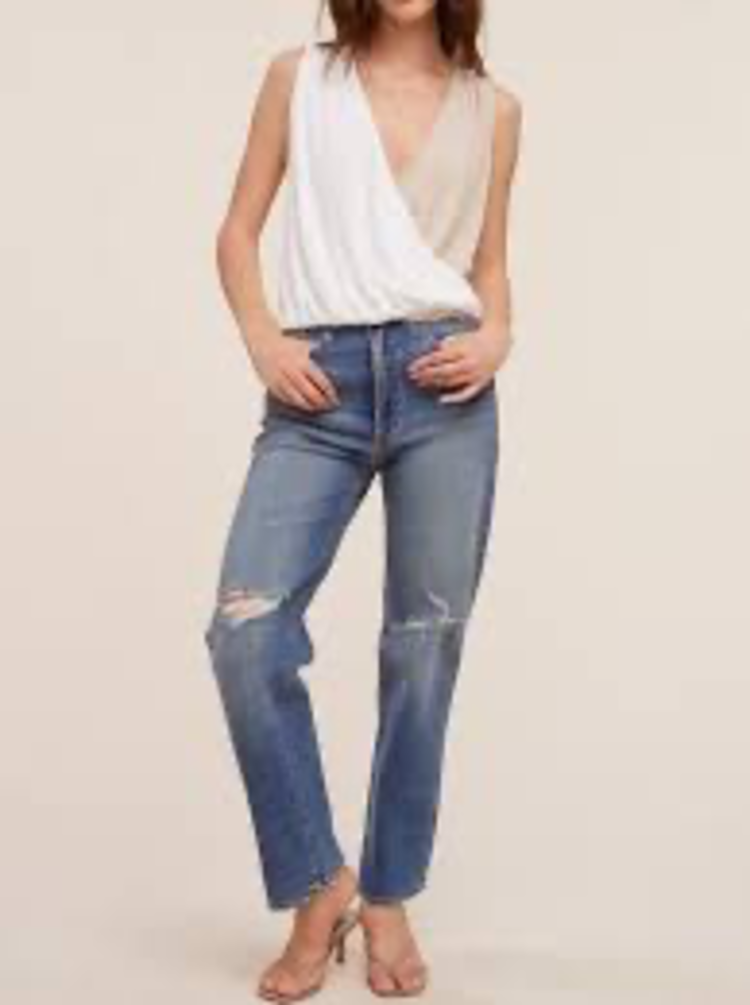 Color Block Sleeveless Top