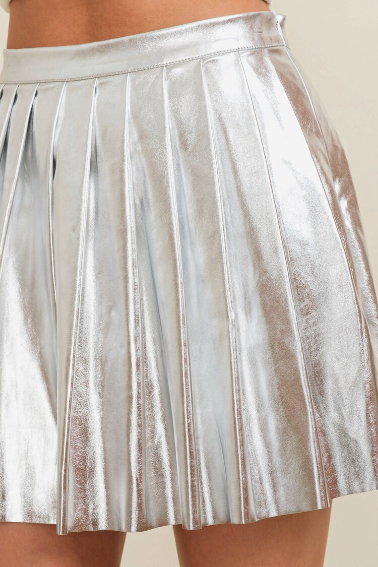 Metallic Alien Tennis Skirt