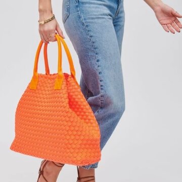 Ithaca Woven Neoprene Tote Orange