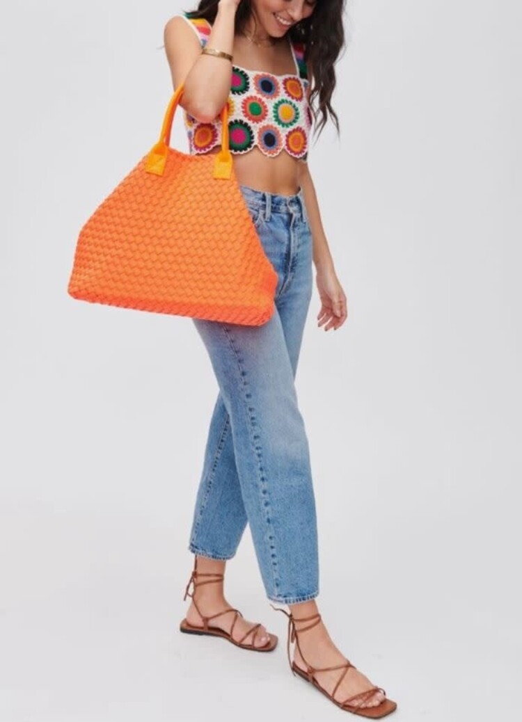 Ithaca Woven Neoprene Tote Orange