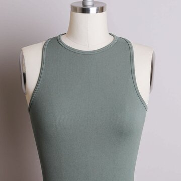 High Neck Racerback Tank Top