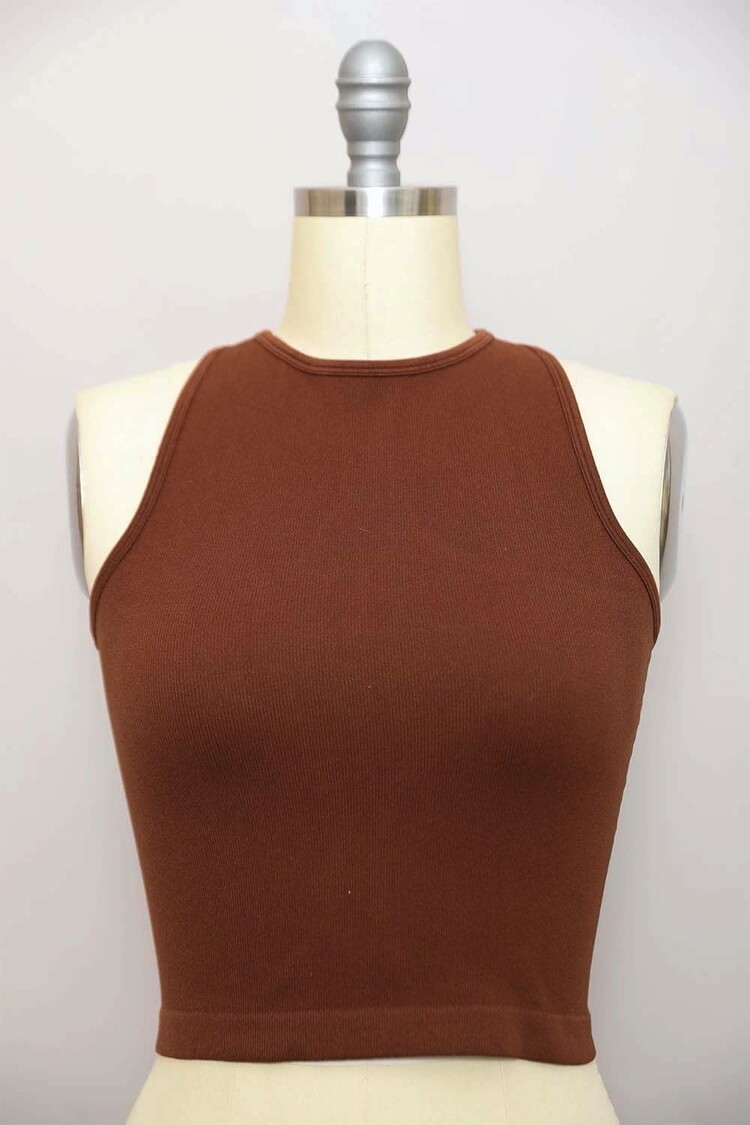 High Neck Racerback Tank Top