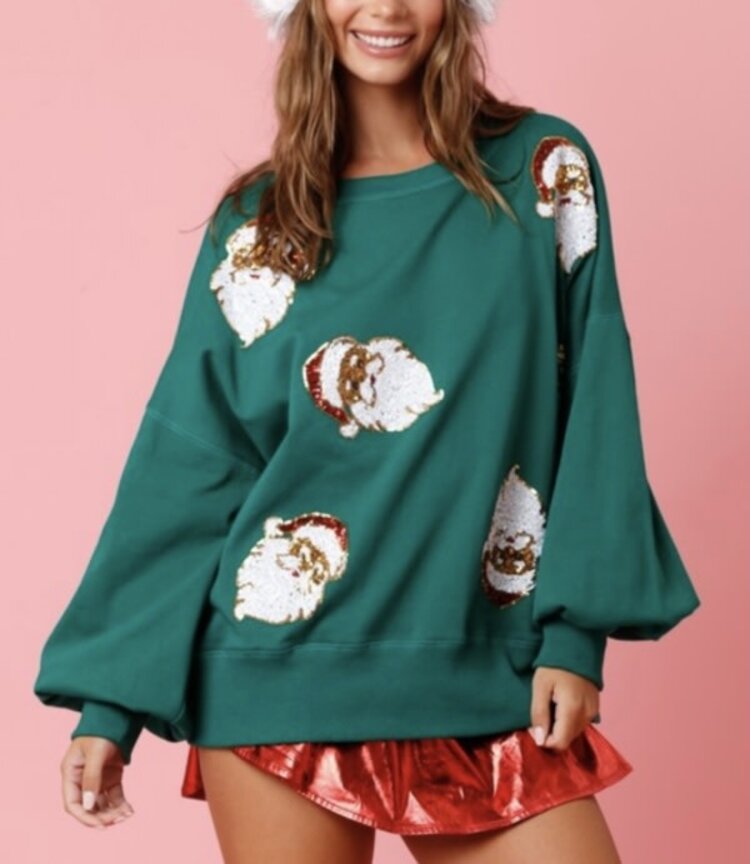 Sequin Santa Sweatshirt