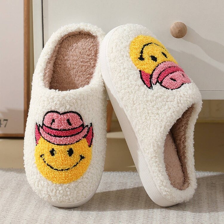 Happy Face Cowboy Slippers