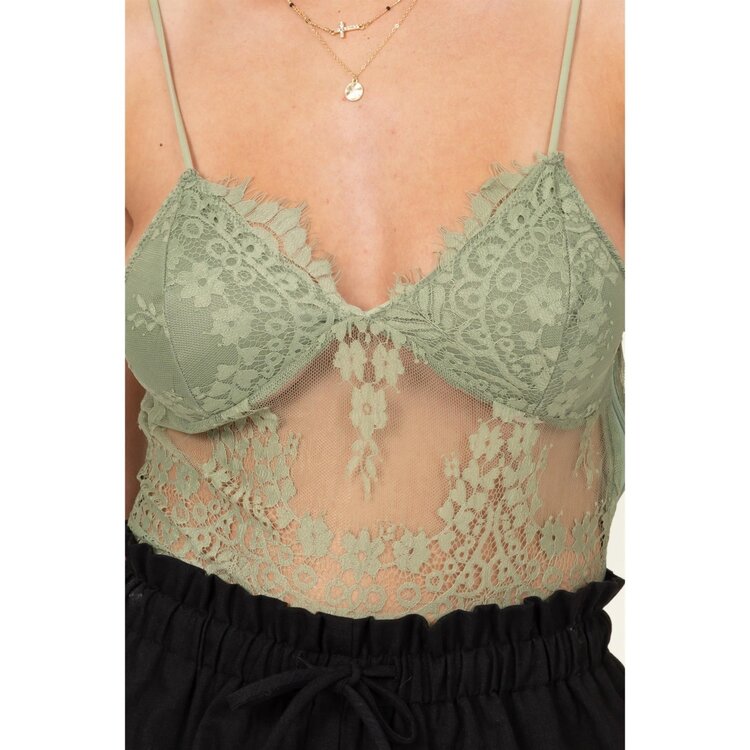 Mesh Embroidered Crop Top