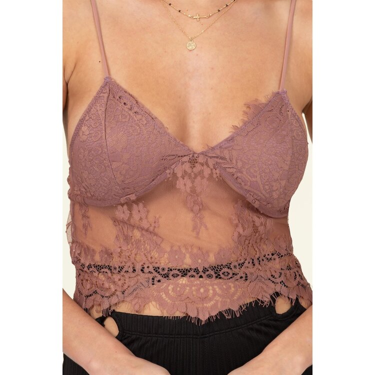 Mesh Embroidered Crop Top