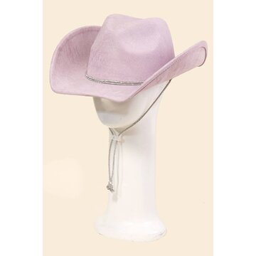 Rhinestone Rope Strap CowGIRL Hat