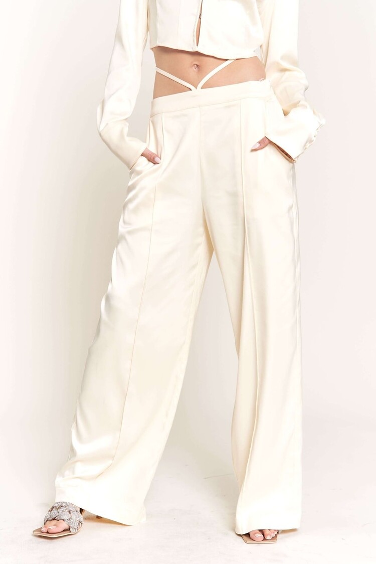 Satin Inspired Pocketed Pants