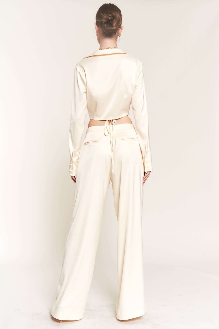 Satin Inspired Pocketed Pants