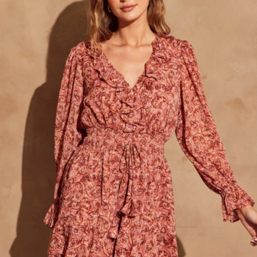 Shirred Waist Mini Dress