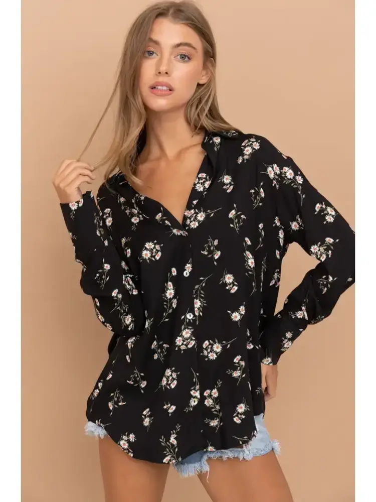 Floral Button Down Blouse
