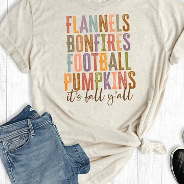 Flannels Bonfires Football Graphic Tee