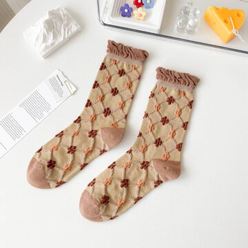 Ruffia Bohemian Embossed Socks