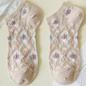 Ruffia Vintage Embossed Ankle Socks