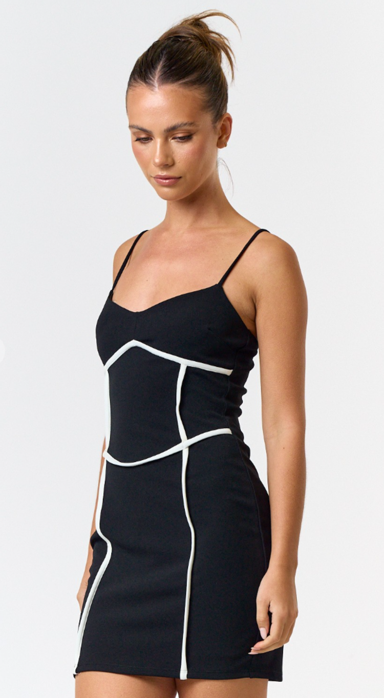 Strappy Binding Mini Dress