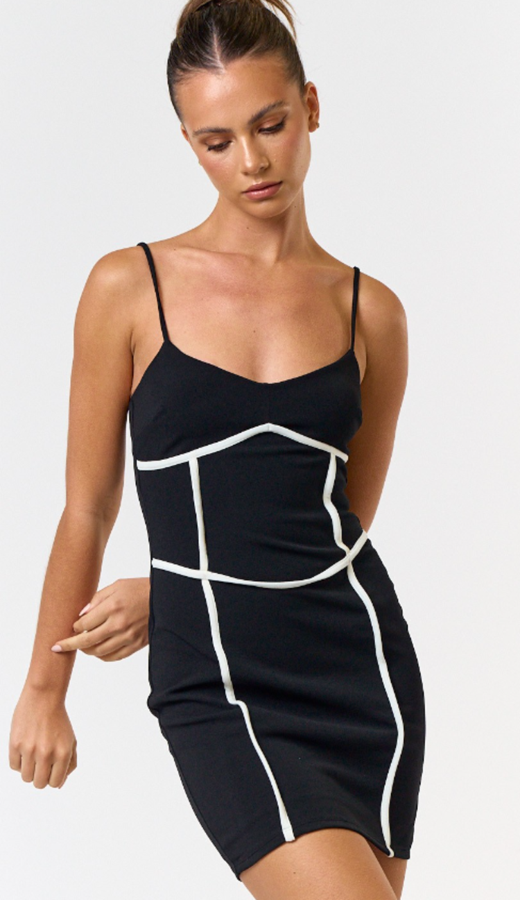 Strappy Binding Mini Dress