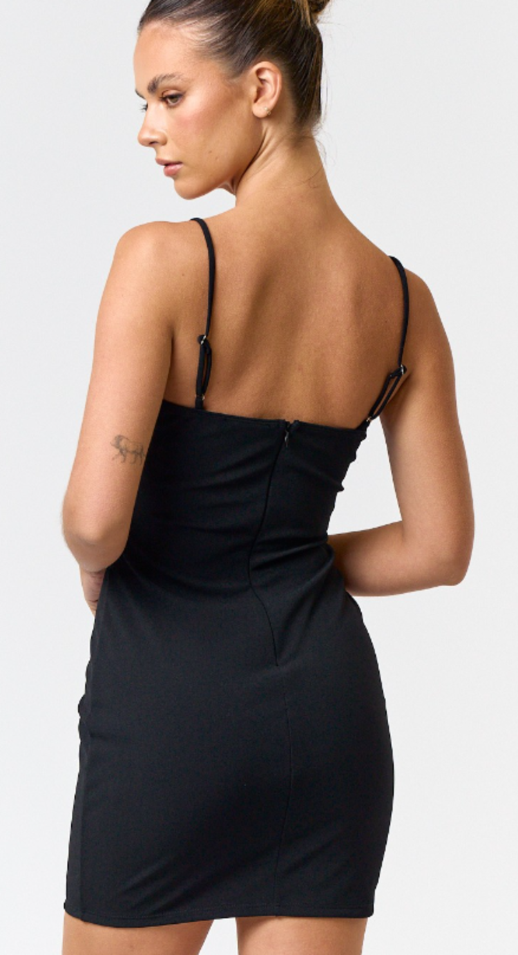 Strappy Binding Mini Dress