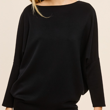 Scuba Fabric Dolman Sleeve Top