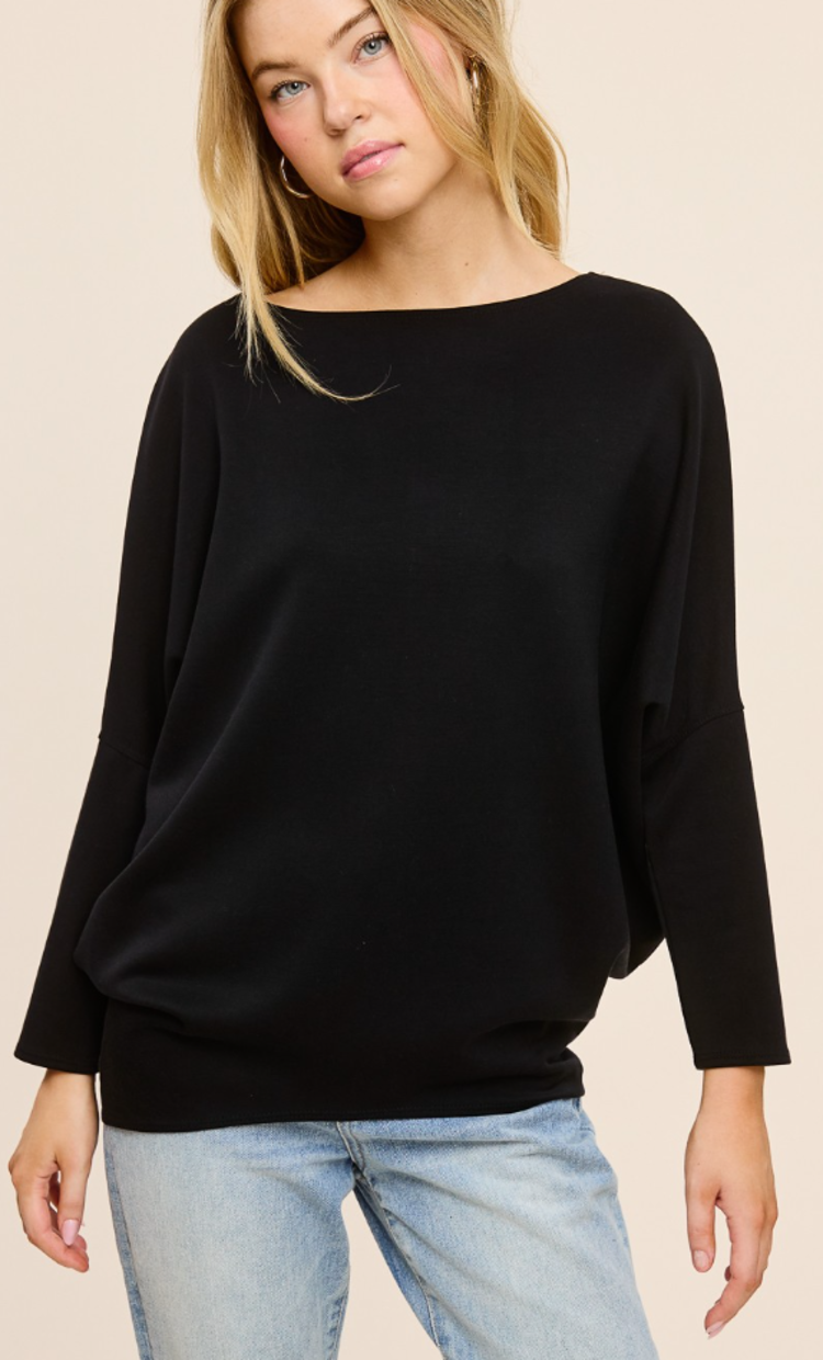 Scuba Fabric Dolman Sleeve Top