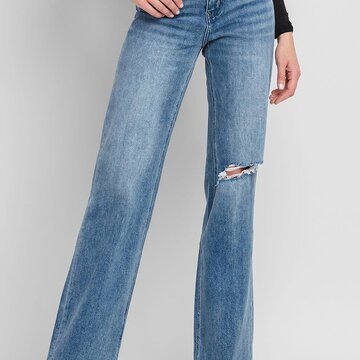 90's Vintage Super High Rise Flare Jeans