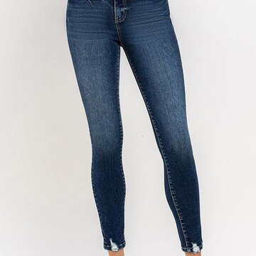 High Rise Ankle Skinny Jeans