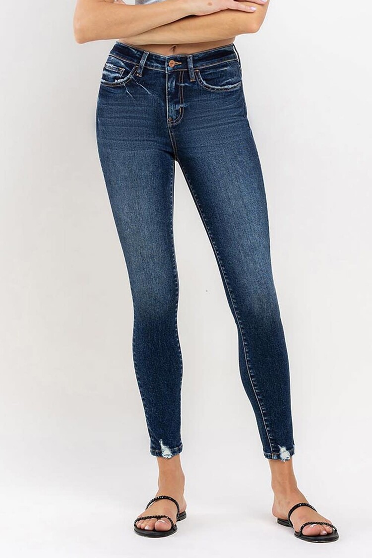 High Rise Ankle Skinny Jeans