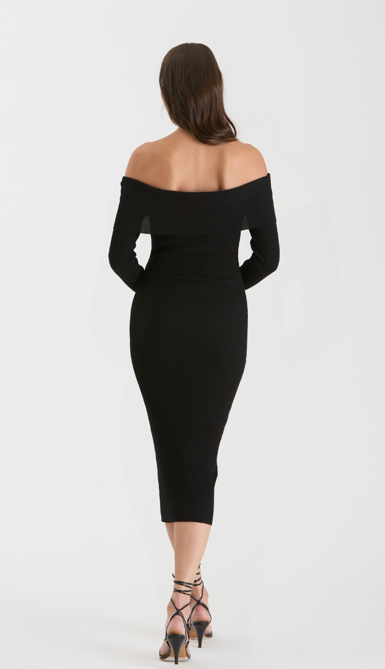 Off Shoulder Midi Dress