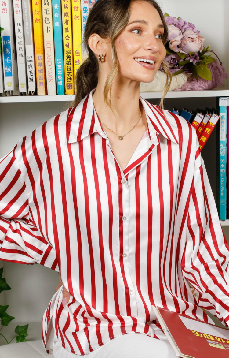 Zebra Satin Blouse