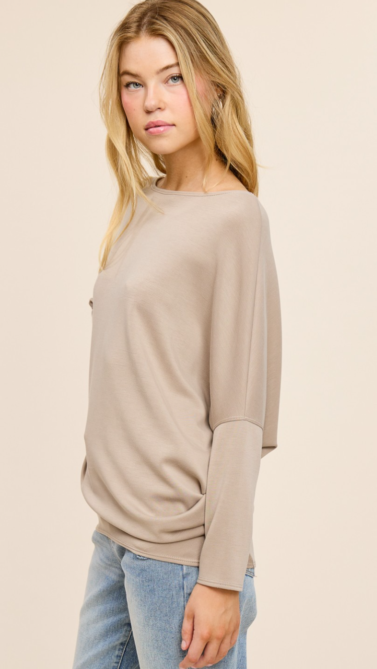 Scuba Fabric Dolman Sleeve Top
