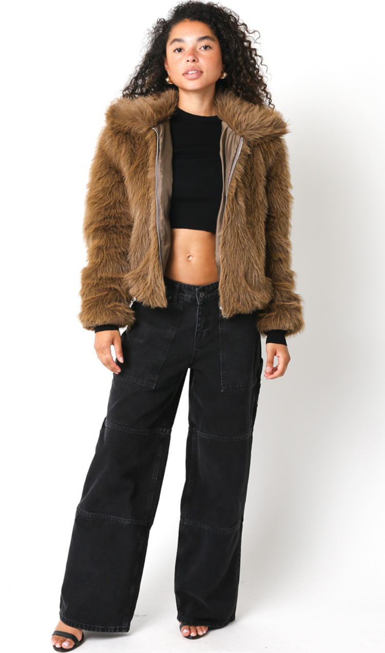 Faux Fur Jacket w/Lining