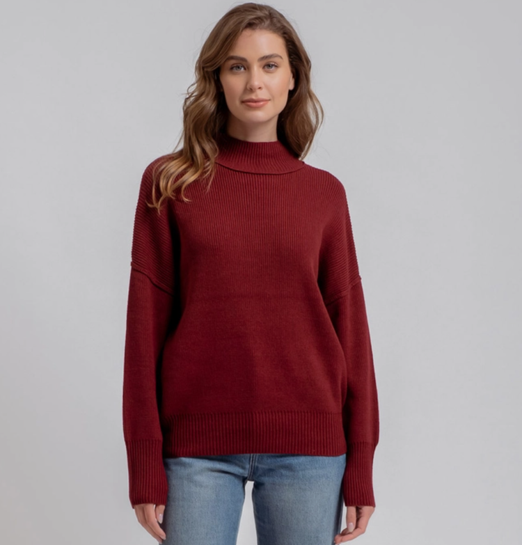 Thick Ribbed Crew Neck Sweater