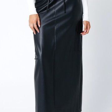 Vegan Leather Maxi Skirt