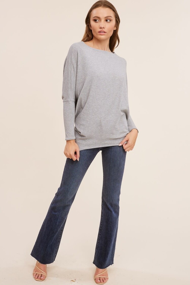 off shoulder  dolman sleeve tunic
