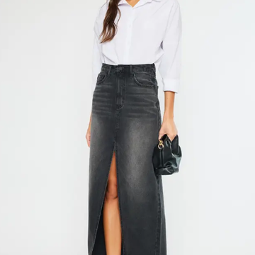90's Denim Maxi Skirt