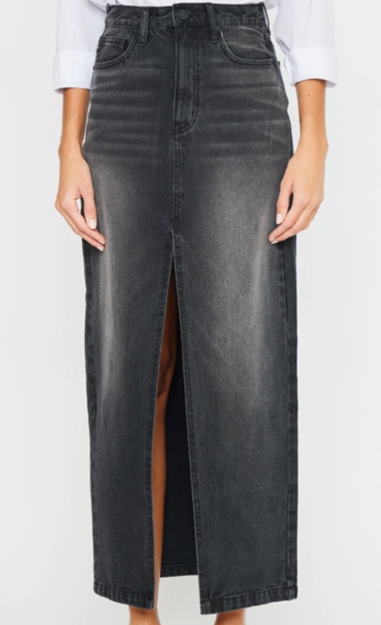 90's Denim Maxi Skirt