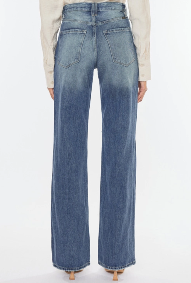 High Rise 90's Wide Leg Flare Jeans