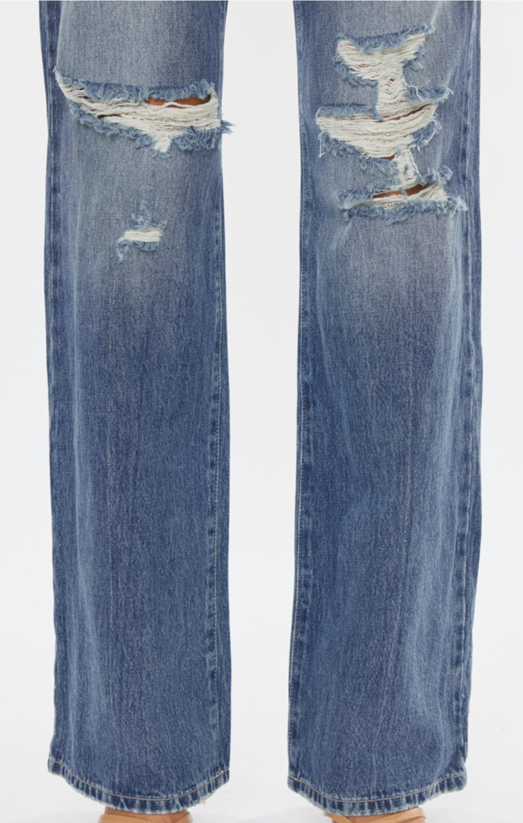 High Rise 90's Wide Leg Flare Jeans