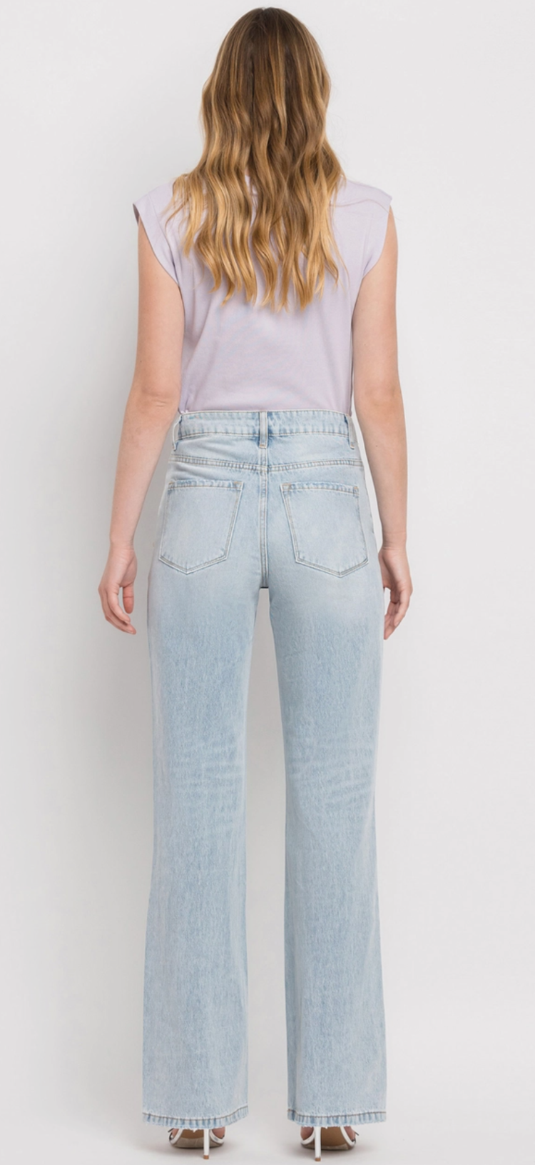 90's Vintage Super High Rise Flare Jeans