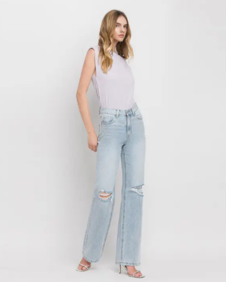 90's Vintage Super High Rise Flare Jeans