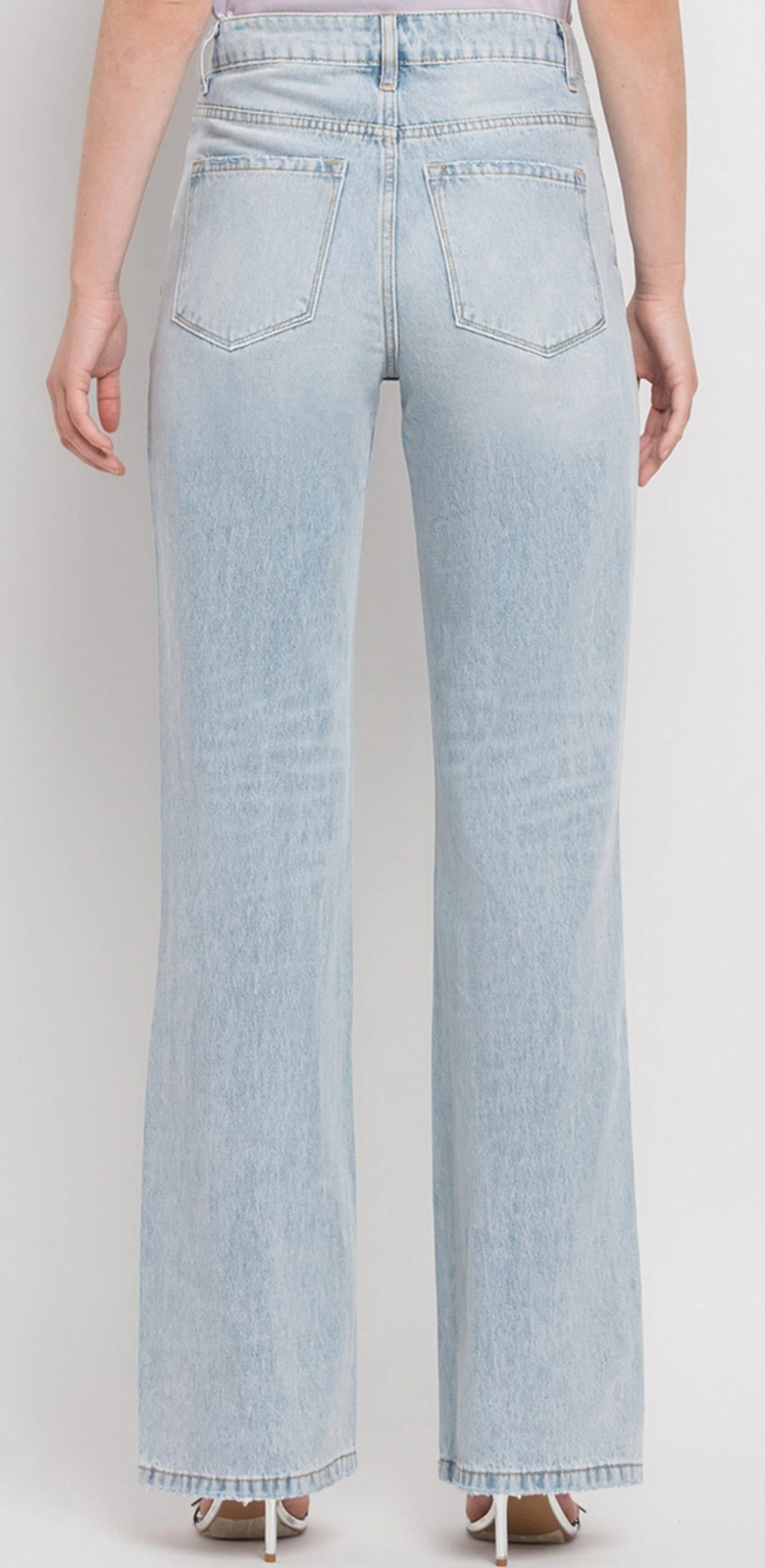 90's Vintage Super High Rise Flare Jeans
