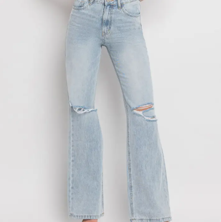 90's Vintage Super High Rise Flare Jeans