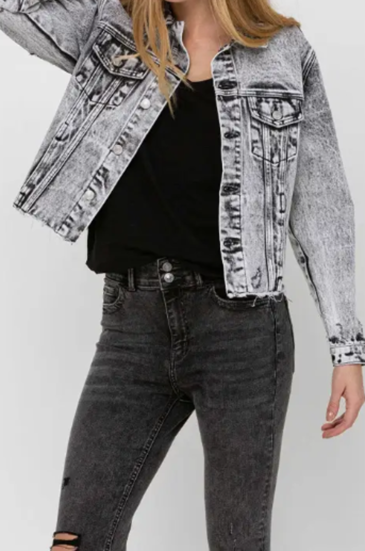 Distressed Acid Wash Classic Jacket