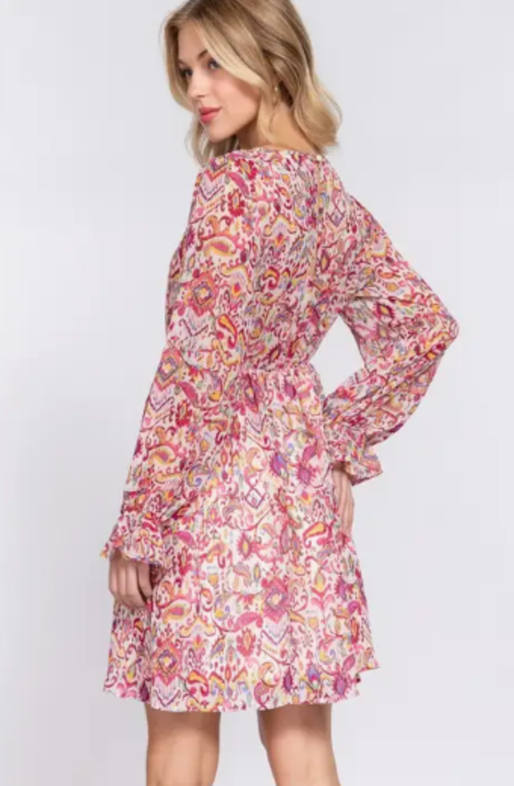 Floral V-Neck Mini Dress